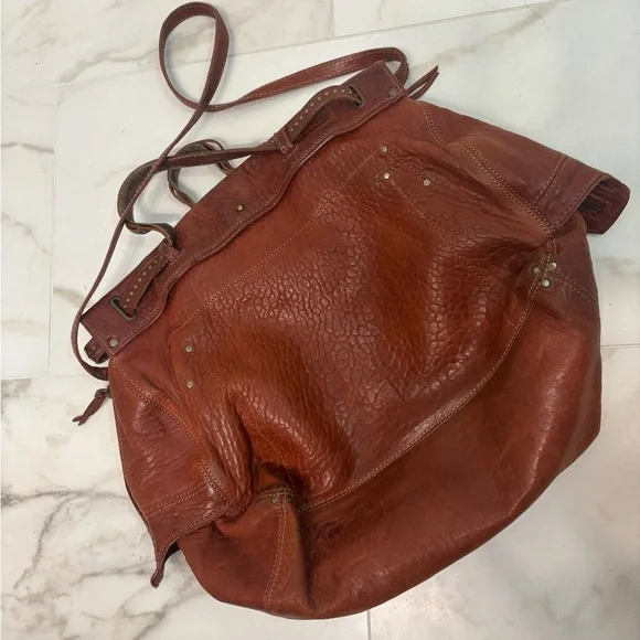 Jerome Dreyfuss Cognac Leather Satchel - Picture 15 of 16